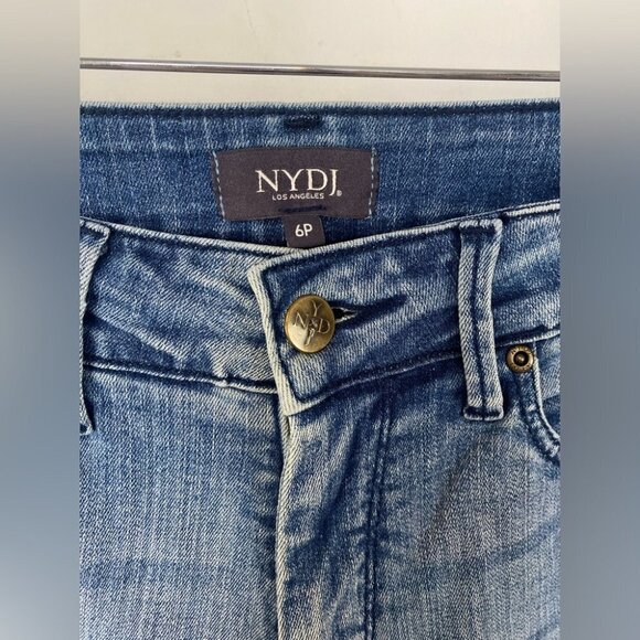 NYDJ Sheri Slim Ankle Palm Dot Embroidery HemJeans - Picture 8 of 15